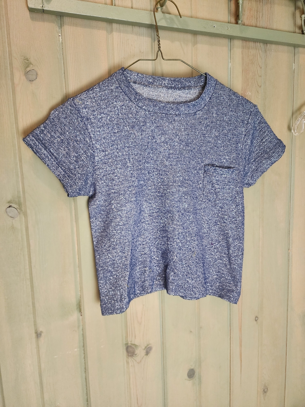 Blue Short Sleeve Pocket Tee - Women's Casual Top